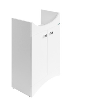 АТТИКА-50 Тумба напольная 490х820х330 (2 створки), бел. (подходит умывальник мебельный Аттика 50) ATKSACW50013F1-2