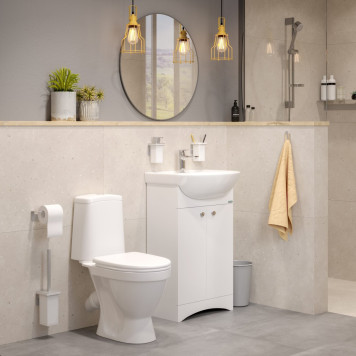 АТТИКА-50 Тумба напольная 490х820х330 (2 створки), бел. (подходит умывальник мебельный Аттика 50) ATKSACW50013F1-5