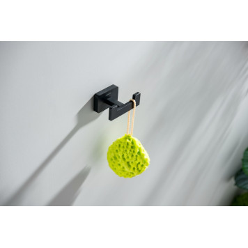 AQ4302MB ЛИБРА крючок двойной, матовый черный AQ4302MB-2