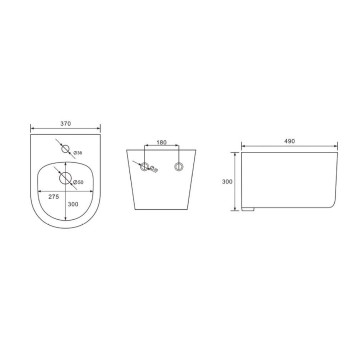 SET AQUATEK МИЯ-MB биде (рама AQUATEK INSB-0000001 + крепеж KKI-0000002 + биде AQ1004-MB) SET AQUATEK МИЯ-MB биде-3