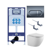 SET AQUATEK ЕВРОПА-050 4в1 (рама AQUATEK INS-0000025 +крепление KKI-0000002 +кнопка KDI-0000050 +унитаз AQ1901-00 +тонкое сиденье sc) SET AQUATEK ЕВРОПА-050 4в1
