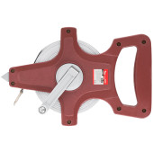 Рулетка землемерная, красный открытый корпус, фибергласовая лента 20 м