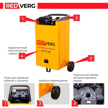 Устройство пуско-зарядное REDVERG RD-SC-250-4