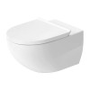 Duravit Architec Комплект: унитаз подвесной Rimless 57х36см, сиденье с микролифтом, Durafix, цвет: белый