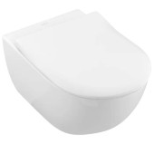 VilleroyBoch Subway 2.0, Унитаз подвесной 370*560*365, безободковый, в комплекте сиденье SlimSeat, микролифт, цвет альпийский белый. 5614R201