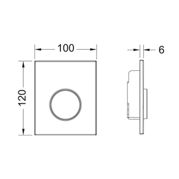 TECEloop Urinal Панель смыва, клавиша хром глянцевый. 9242626-1