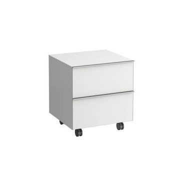 Laufen Space Шкаф на колесиках 535x495(520)x500(580) мм, 2 ящика, белый матовый. 4.1119.2.160.100.1
