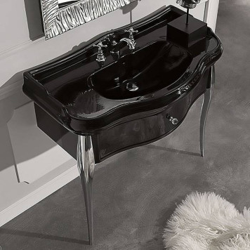 Kerasan Retro Комплект мебели 100см, подвесной, Цвет: neco/cromo. 7363K3, 105004 nero*1