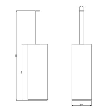 Gessi Emporio accessories Ершик напольный, цвет: Black XL-1