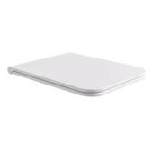 Alice Hide Сиденье с крышкой для унитаза Square, тонкое, с микролифтом, цвет: белый матовый/хром. MC3109SQS