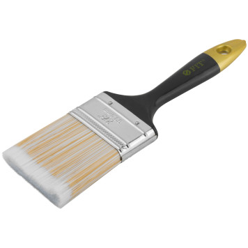 Кисть флейцевая Лайн, искусственная щетина, пластиковая ручка 2,5 (63 мм)-1