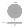 Розетка потолочная DECOMASTER 80216/6 (d нар. 810, d вн.90, h=80мм)