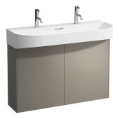 Laufen Sonar Комплект мебели с раковиной, 1000x420x145 мм., с 2 отверстиями для смесителя, база под раковину 975х240х600 мм, 2 дверцы, цвет: титан. 4.0548.4.034.042.1,  8.1034.7.000.107.1