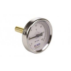 Термометр биметаллический, Ø-63, 1/2, В, осевой, шток-50 мм, D штока 9 мм
