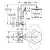 Душевая система GROHE Euphoria System 260 с термостатом для ванны, настенный монтаж, хром (27475002)