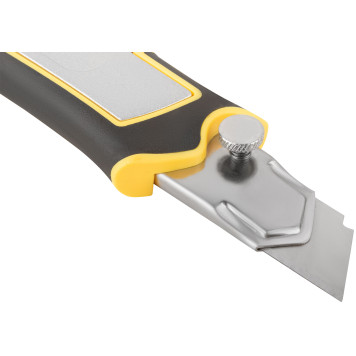 Нож технический 25 мм усиленный прорезиненный, дополнит. прижим-7