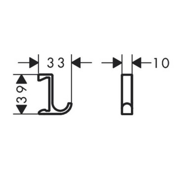 Hansgrohe WallStoris Крючок узкий, цвет: матовый белый. 27929700-1