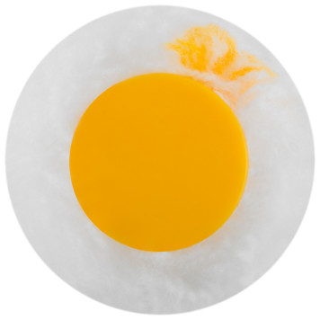 Валик полиакриловый белый с желтой полосой миди, диам. 30/54 мм; ворс 12 мм, 150 мм-4