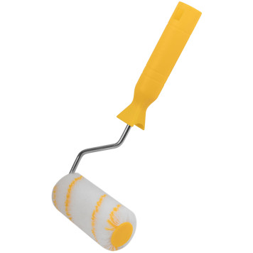 Валик полиакриловый белый с желтой полосой миди, диам. 30/54 мм; ворс 12 мм, 100 мм-1