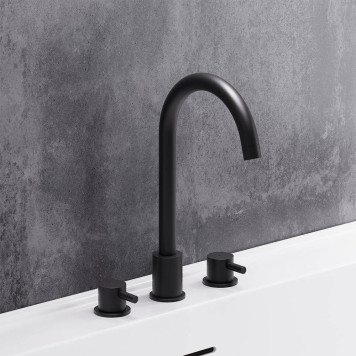 360200300 Смеситель для раковины, встраиваемый в столешницу трёхсекционный-3