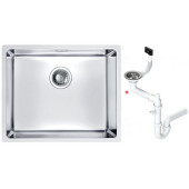 Alv 1100237 Kombino 50 Мойка U, r15, 1 чаша, 1 мм, SAT, 3½ 500х400х200 мм + сифон 1130550,шк 600 1100237