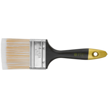 Кисть флейцевая Лайн, искусственная щетина, пластиковая ручка 2,5 (63 мм)