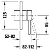 Duravit Circle Смеситель для душа, встраиваемый, цвет: хром. CE4210007C10