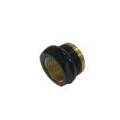 Переходник Schlosser 3/4 НР на 1/2 ВН, с уплотнителем, черный 603000071 RAL 9005