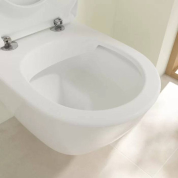 Villeroy amp;Boch Subway 2.0, Унитаз подвесной 370*560*365, безободковый, в комплекте сиденье SlimSeat, микролифт, цвет альпийский белый-1