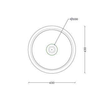 Artceram Brera Раковина Oslash;43см., накладная, без отв., цвет: белый глянцевый-3
