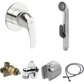 1488 Set Polara комплект ( см-ль д/душа (вн. и скр.части)+гиг.душ со шлангом и держателем+шланг. подсоединение) 1488