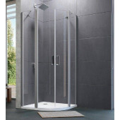 Душевое ограждение, Huppe, Design Pure, шв 1000-2000, Black Edition, цвет стекла-прозрачный