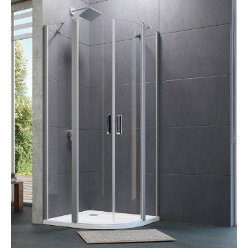 Душевое ограждение, Huppe, Design Pure, шв 1000-2000, Black Edition, цвет стекла-прозрачный