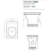 Artceram Civitas Унитаз напольный 36x54 см со сливом в стену, цвет: серый. CIV003 34 00