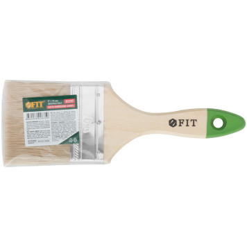 Кисть флейцевая Микс, смешанная натуральная и искусственная щетина, деревянная ручка 3 (75 мм)-2