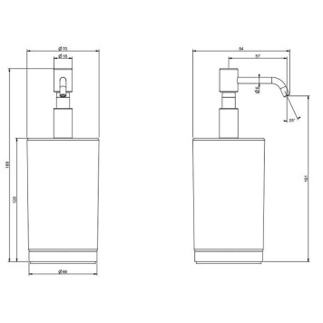 Gessi Emporio Accessories Дозатор для жидкого мыла, настольный, цвет: Black XL-1