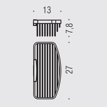 Colombo Angolari Полка металлическая 27x13xh7.8см, цвет: хром-1