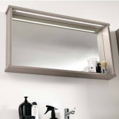 EBAN Mina Зеркало 115x12x54см, с полкой и LED-подсветкой, цвет: pergamon. FCRMN115-PG pergamon