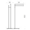 Colombo MiniQ Стойка для полотенец L20x34 H83,5см, цвет: чёрный матовый. B5038.NM