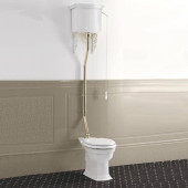 DevonDevon Westminster Унитаз 64x36.5cм с высоким бачком, трубой, фурнитура золото. IBWCWES,  IBACWESOT,  IBPCLWESOT,  IBCAWES,  IBBATTWESAL