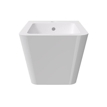 Alice Hide Square Биде подвесное 55х35см., цвет: белый глянцевый. 31220101, FIX10-3