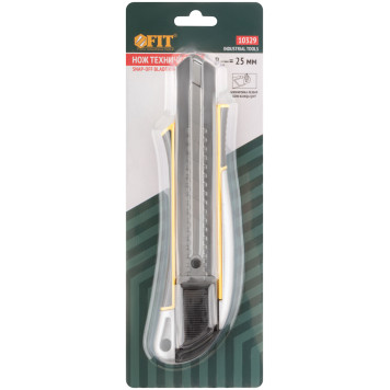 Нож технический 25 мм усиленный прорезиненный, дополнит. прижим-2