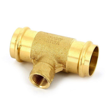 Тройник пресс-В IBP 35 х 1/2 х 35 бронза-1