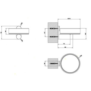 Gessi 316 Мыльница подвесная, цвет: шлифованная сталь/черный-1