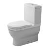 Duravit Starck 3 Унитаз моноблок приставной 65.5х36см в комплекте с креплением, универсальный, цвет: белый. 0128090000, 0920100005