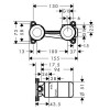 Hansgrohe Скрытая часть смесителя для раковины на 2 отверстия, для настенного монтажа