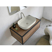 Раковина, Scarabeo, Glam, шгв 560-390-140, отверстия для смесителя-отсутствуют, цвет-Pearl