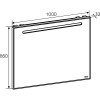 Roca The Gap Original Зеркало 100x85см, с LED-подсветкой сверху, системой антизапотевания, выкл-кнопкой внизу под зеркальным полотном. Z.RU93.0.280.9
