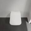 VilleroyBoch Venticello Унитаз 37.5х56х33см., подвесной, безободковый, в комплекте сиденье SlimSeat c микролифтом, CeramicPlus, цвет: альпийский белый. 4611RSR1