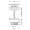 Cisal Xion Донный клапан для раковины 63мм., 11/4, Click-clack, цвет: нержавеющая сталь